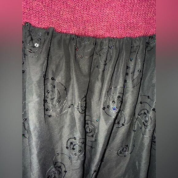 VTG Forever 21 XXI Sweater Tube Top Tunic Babydoll Embroidered sequins Y2K Top M - Picture 3 of 7